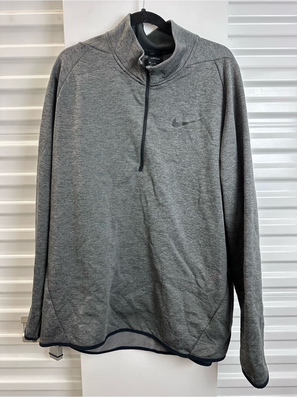 Nike Grey Heather Half‑Zip Pullover